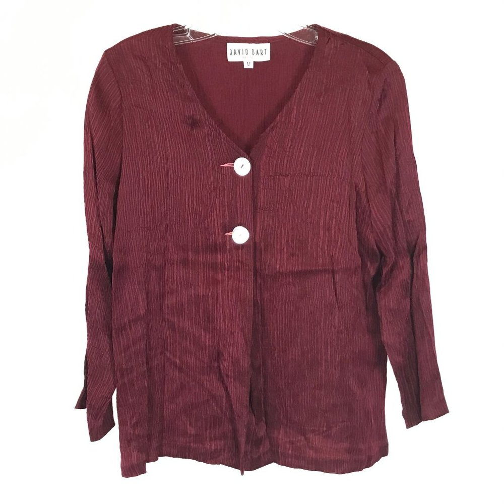 Petite Medium David Dart Abalone Shell Ribbed Top - image 1